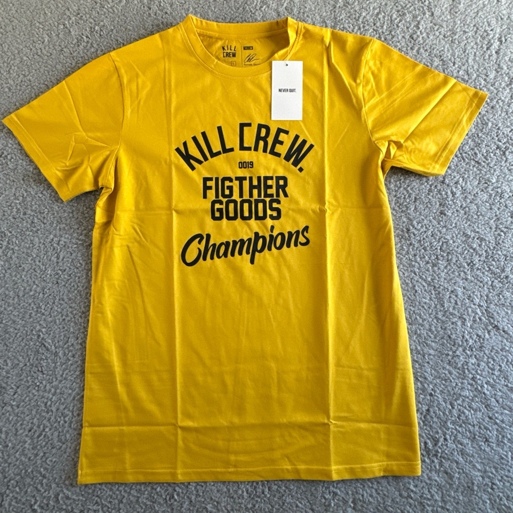 Kill Crew Apparel T-Shirt Men's L KILL CREW (Figther) Champions (Misprint-Flaw)